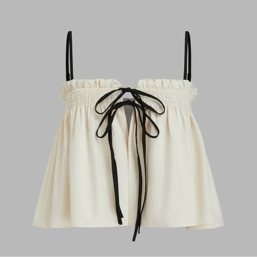 Cotton tie front tank